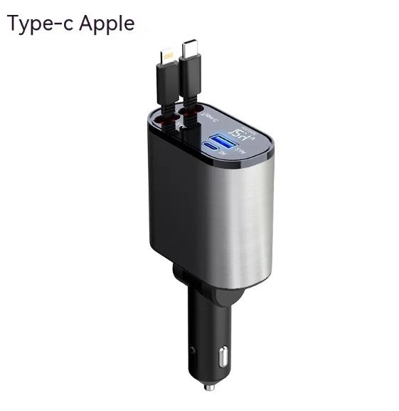 4-Port USB Car Charger with Digital Display