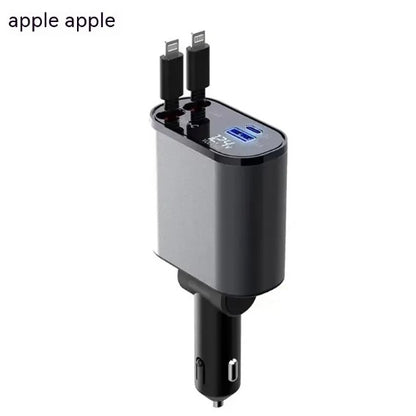 4-Port USB Car Charger with Digital Display